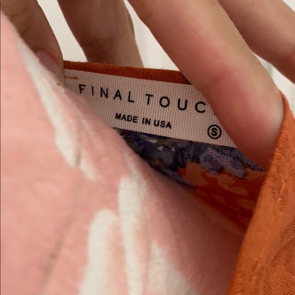 New Gorgeous Burnt Orange Floral Wrap Dress S - Picture 4 of 6